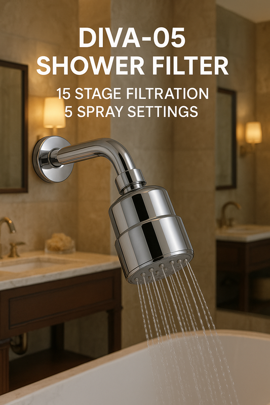 Buyvana DIVA-05 Shower Filter – 15-Stage Filtration | 5 Spray Modes | Water-Saving Tech